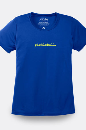Statement Pickleball T-Shirt Women's Royal Blue Performance Fabric
