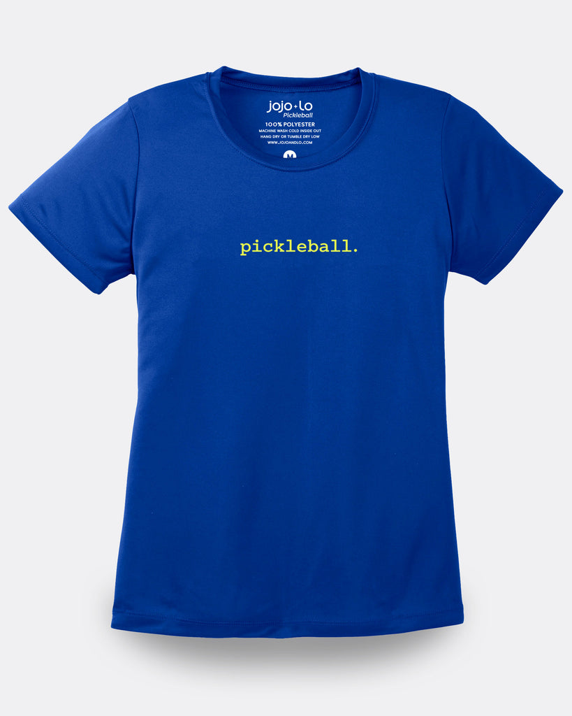Statement Pickleball T-Shirt Women's Royal Blue Performance Fabric