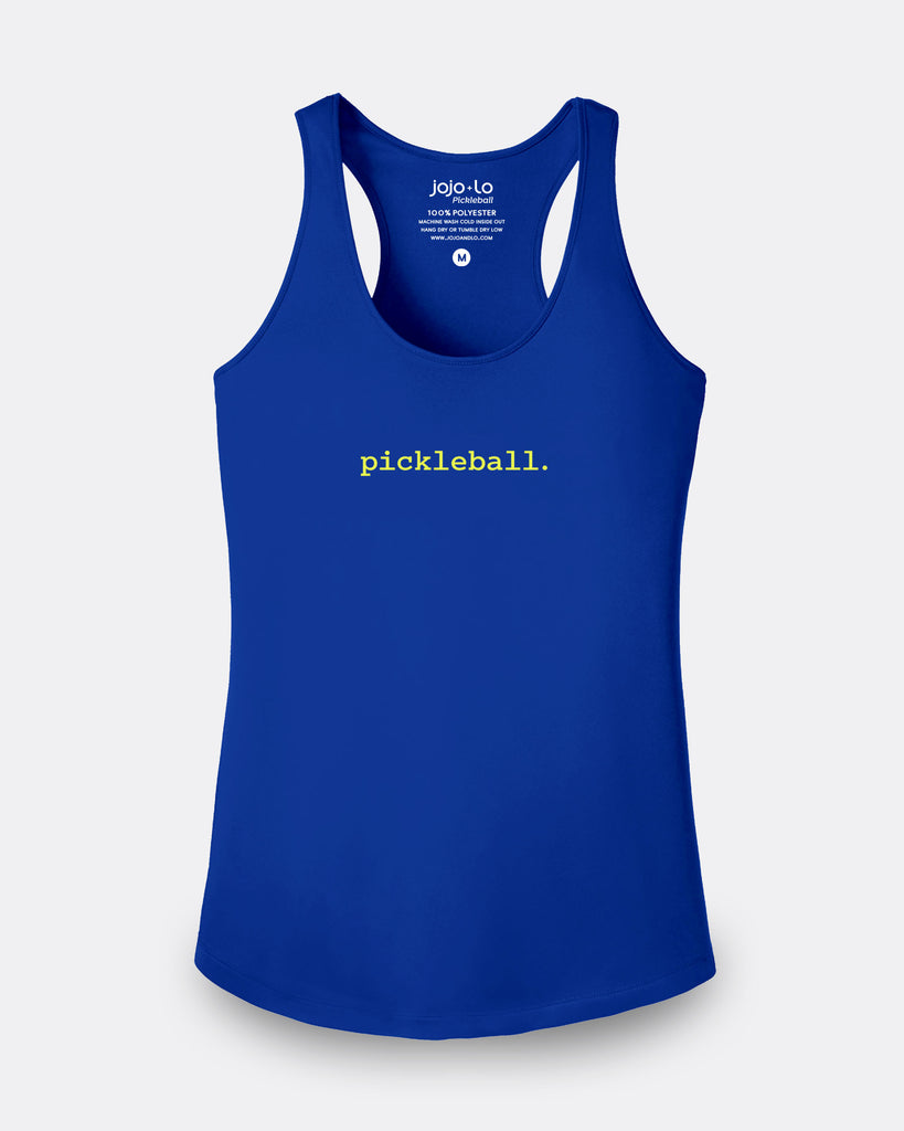 Statement Pickleball Tank Top Womens Blue Performance Fabric