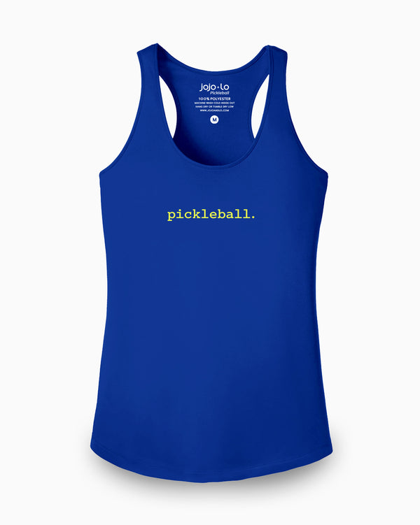 Statement Pickleball Tank Top Women's Royal Blue Performance Fabric