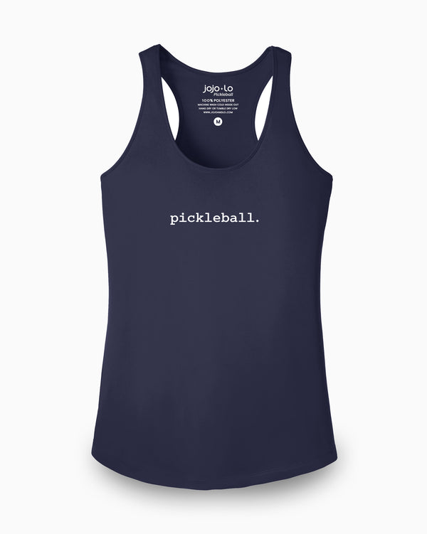 Statement Pickleball Tank Top Women's Navy Performance Fabric