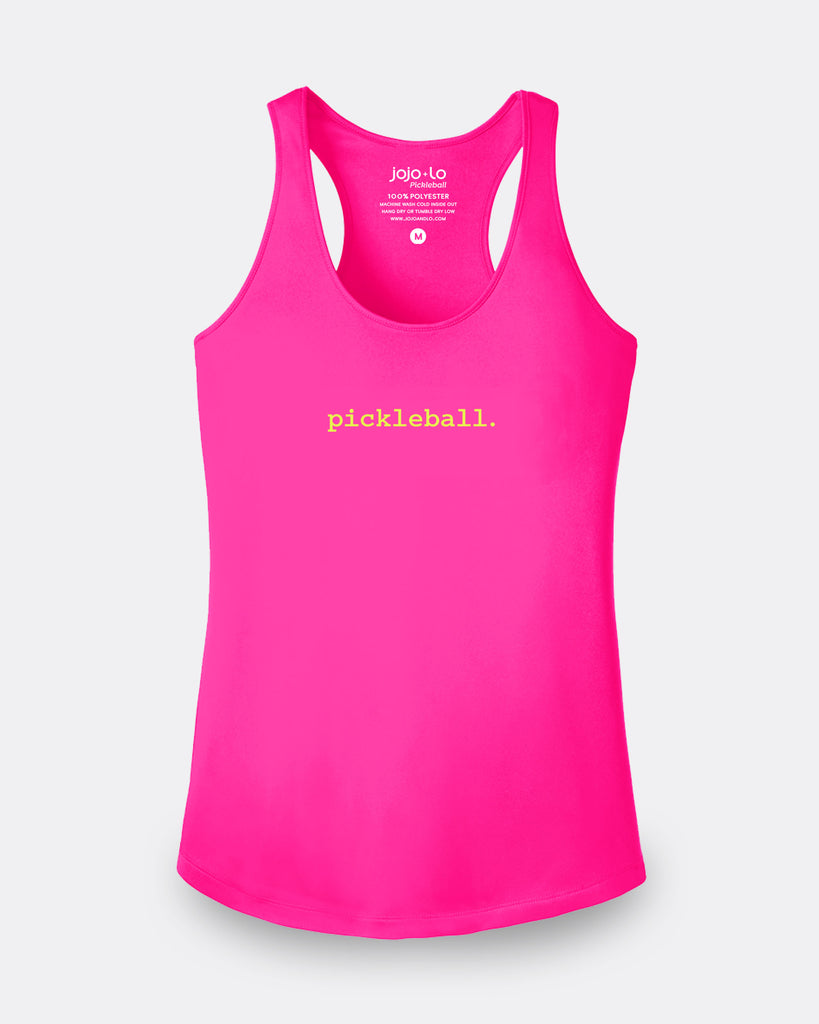 Statement Pickleball Tank Top Women's Pink Performance Fabric