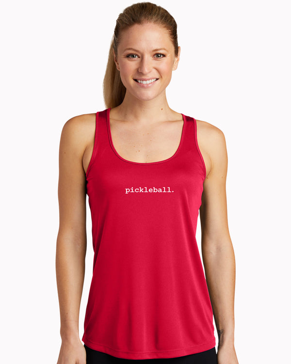 Statement Tank Top Women's Red Performance Fabric