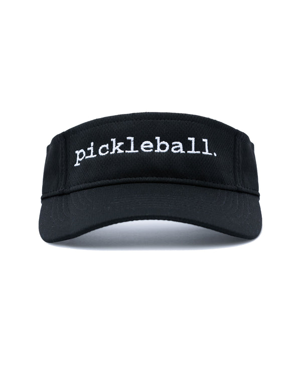 Statement Pickleball Visor Black Performance Fabric