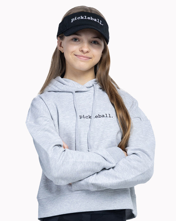 Statement Pickleball Visor Black Performance Fabric