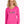 Glitter Flake XOXO Pickleball Long Sleeve V-neck Tee Pink Performance Fabric