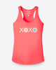 Glitter Flake XOXO Pickleball Tank Top Women's Pink Performance