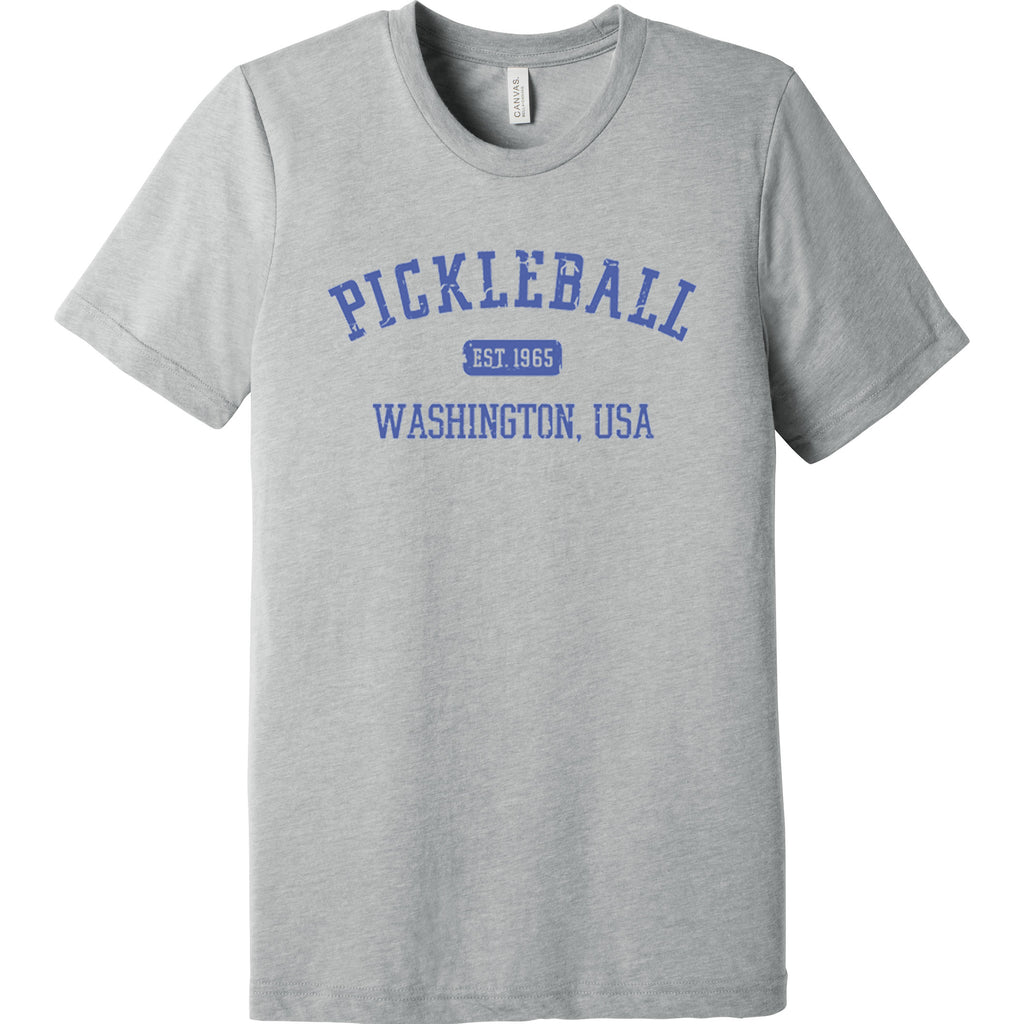 1965 Pickleball T-Shirt Grey Tri-Blend Fabric