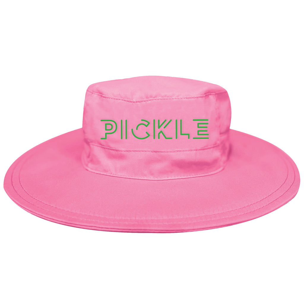 Pickle Pickleball Sun Hat Pink UPF 50 Performance Fabric