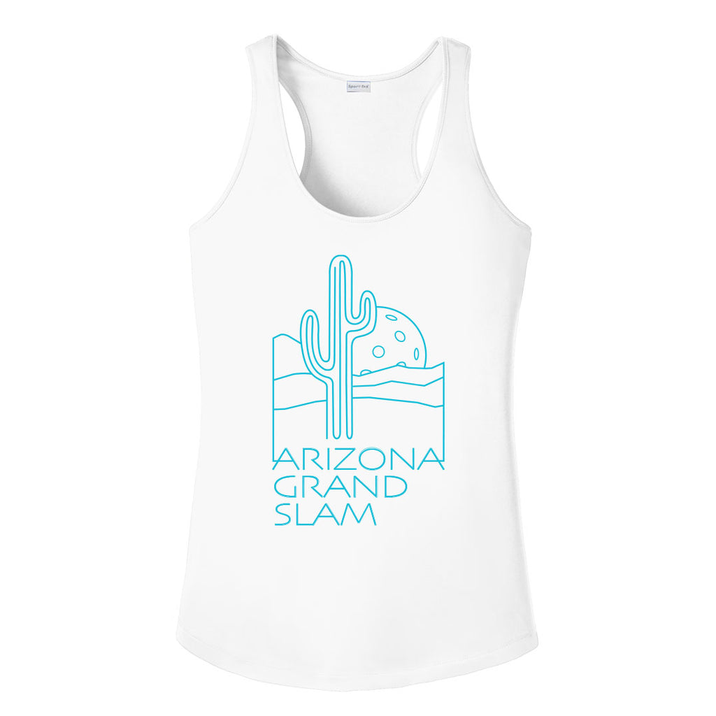 Arizona Grand Slam Pickleball Tank Top Women's White Performance Fabric