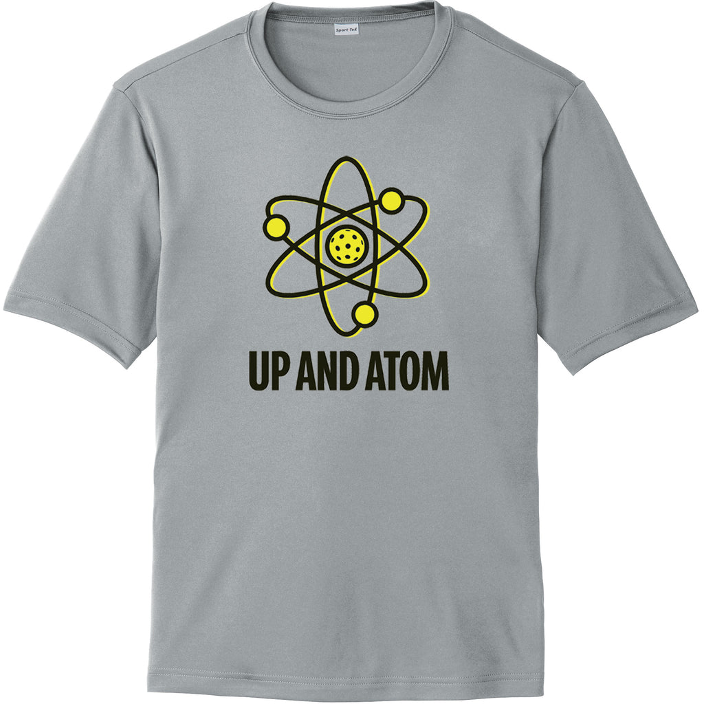 Up And Atom Pickleball T-Shirt Men’s Grey Performance Fabric