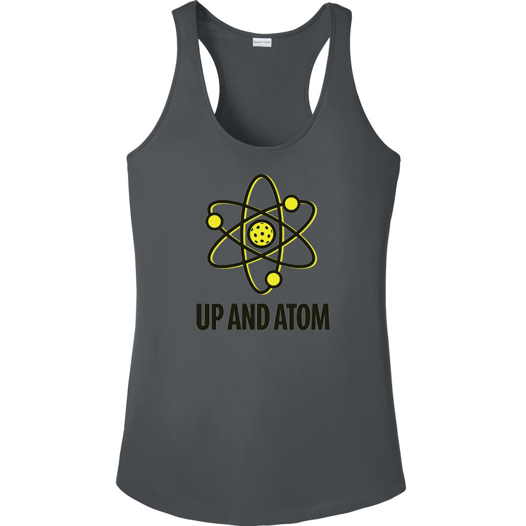 Up And Atom Pickleball Tank Top Women's Grey Performance Fabric