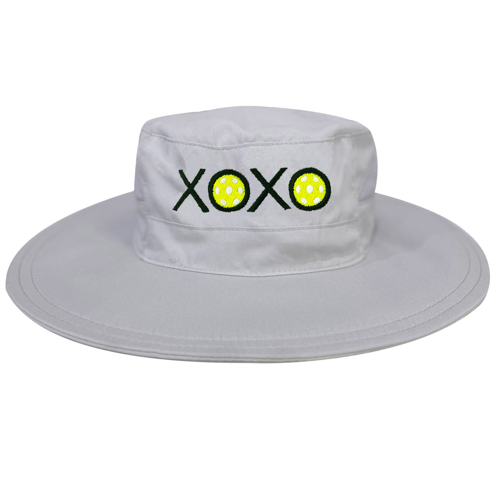XOXO Pickleball Sun Hat Grey UPF 50 Performance Fabric