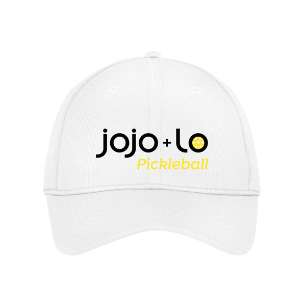 jojo+lo Pickleball Hat White Performance Fabric